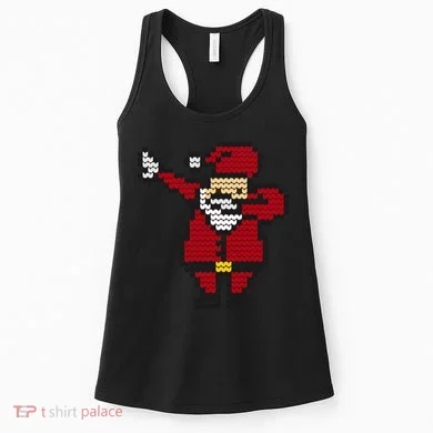 Funny Dabbing Santa Pixel Women's Tank Top