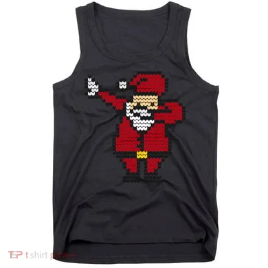 Funny Dabbing Santa Pixel Tank Top