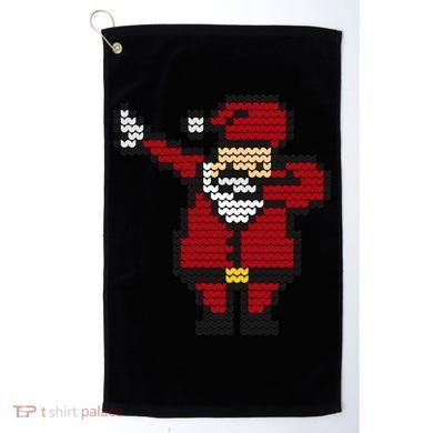 Funny Dabbing Santa Pixel Golf Towel
