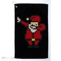 Funny Dabbing Santa Pixel Golf Towel thumb 0