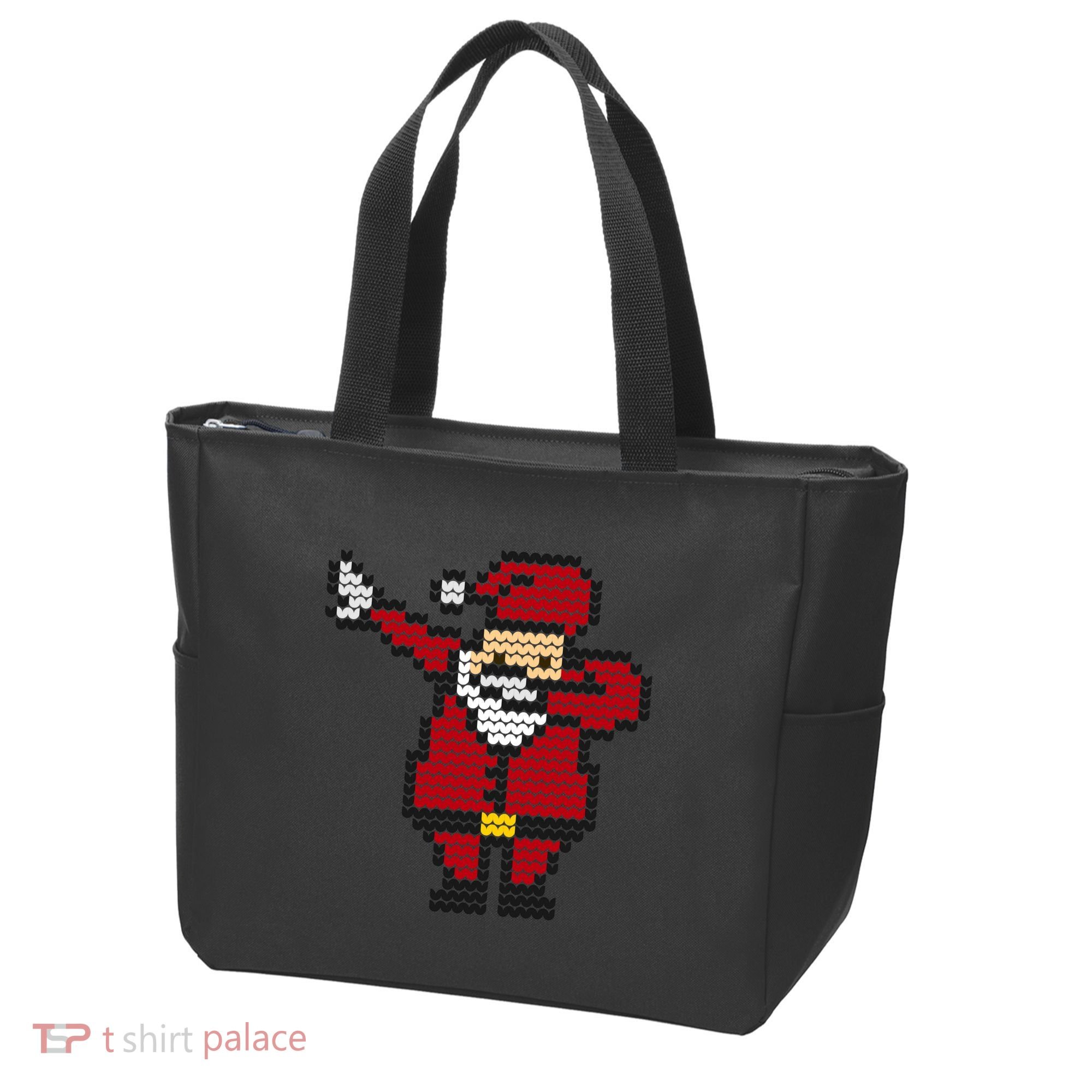 Funny Dabbing Santa Pixel Tote Bag