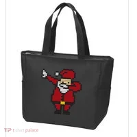 Funny Dabbing Santa Pixel Tote Bag thumb 3