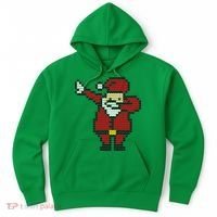 Funny Dabbing Santa Pixel Hoodie thumb 0