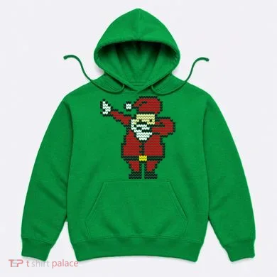 Funny Dabbing Santa Pixel Hoodie