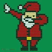 Funny Dabbing Santa Pixel Hoodie thumb 2