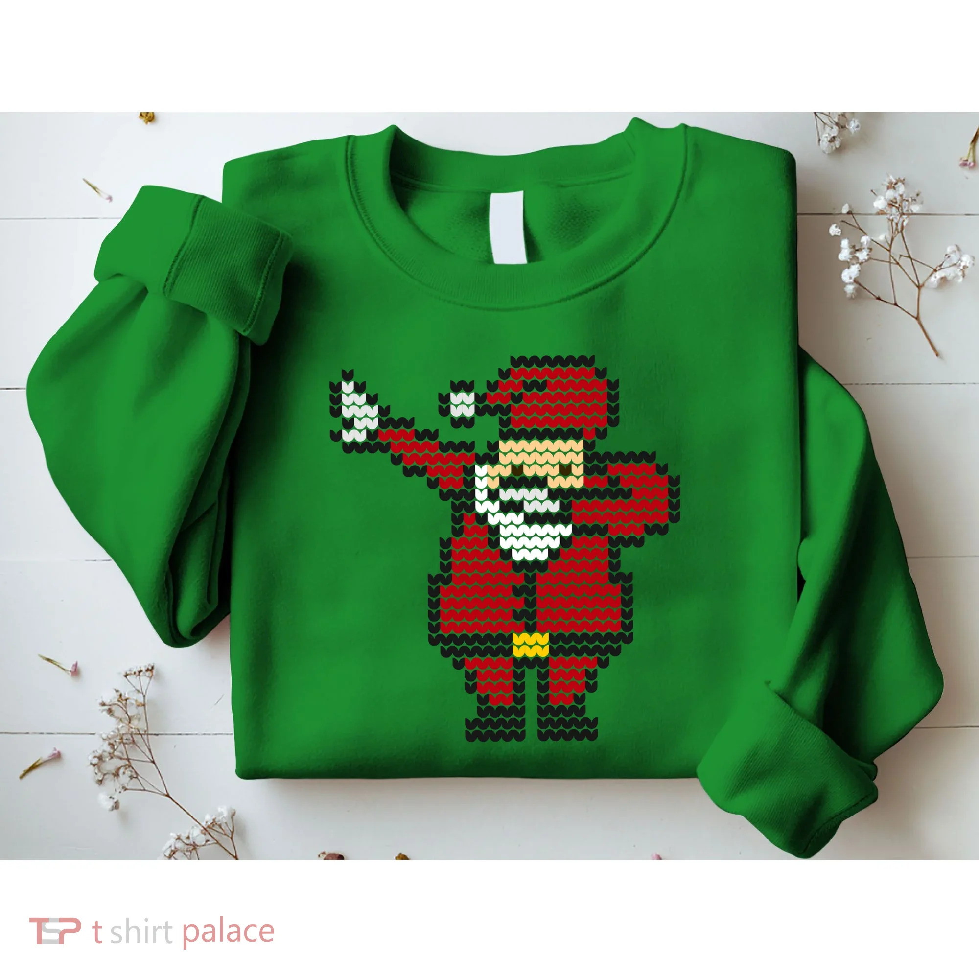 Funny Dabbing Santa Pixel Sweatshirt