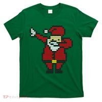 Funny Dabbing Santa Pixel T-Shirt thumb 0