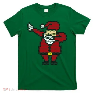 Funny Dabbing Santa Pixel T-Shirt
