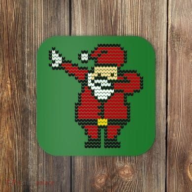 Funny Dabbing Santa Pixel Coaster