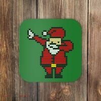 Funny Dabbing Santa Pixel Coaster thumb 0
