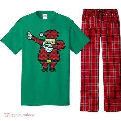 Funny Dabbing Santa Pixel Pajama Set