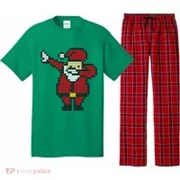 Funny Dabbing Santa Pixel Pajama Set thumb 0