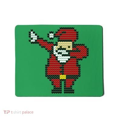 Funny Dabbing Santa Pixel Mousepad