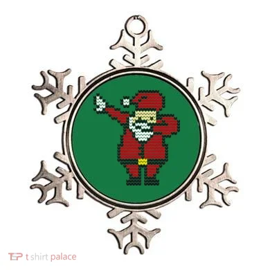 Funny Dabbing Santa Pixel Ornament