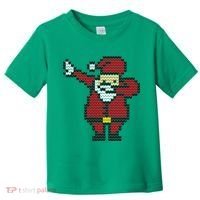 Funny Dabbing Santa Pixel Toddler T-Shirt thumb 0