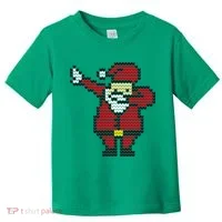 Funny Dabbing Santa Pixel Toddler T-Shirt thumb 0