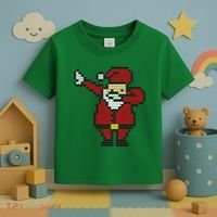 Funny Dabbing Santa Pixel Toddler T-Shirt thumb 3