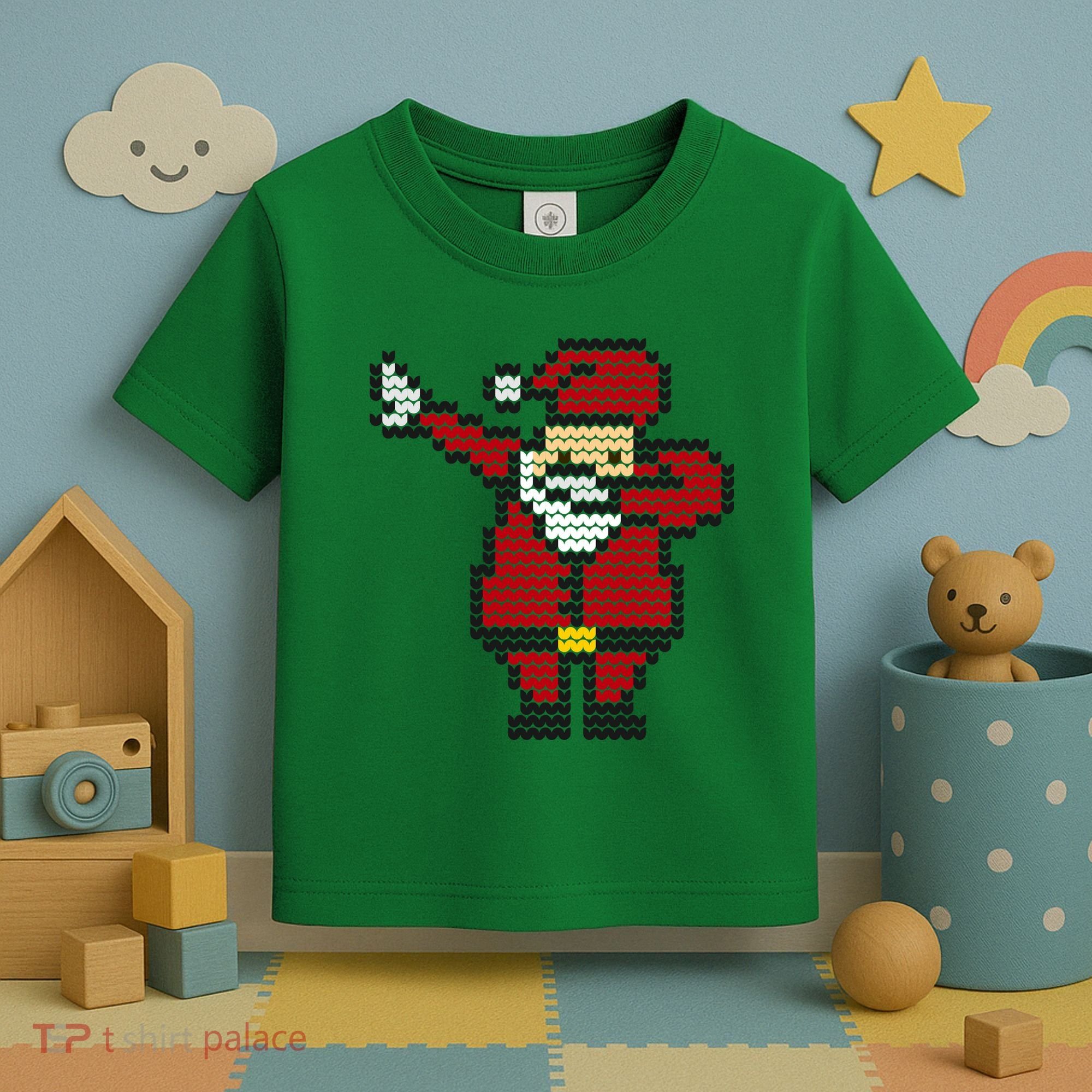 Funny Dabbing Santa Pixel Toddler T-Shirt