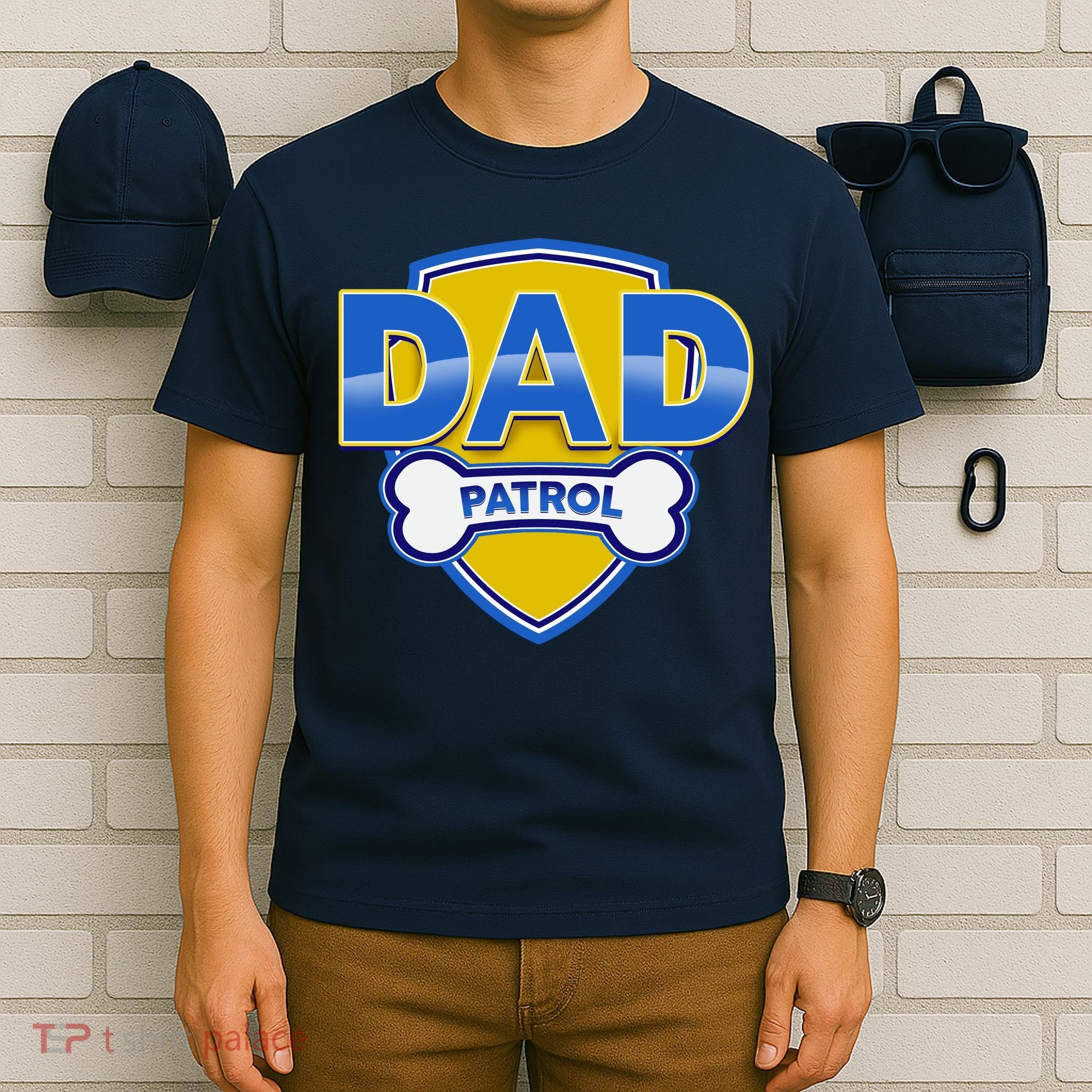 Funny Dad Patrol Dog Dad T-Shirt