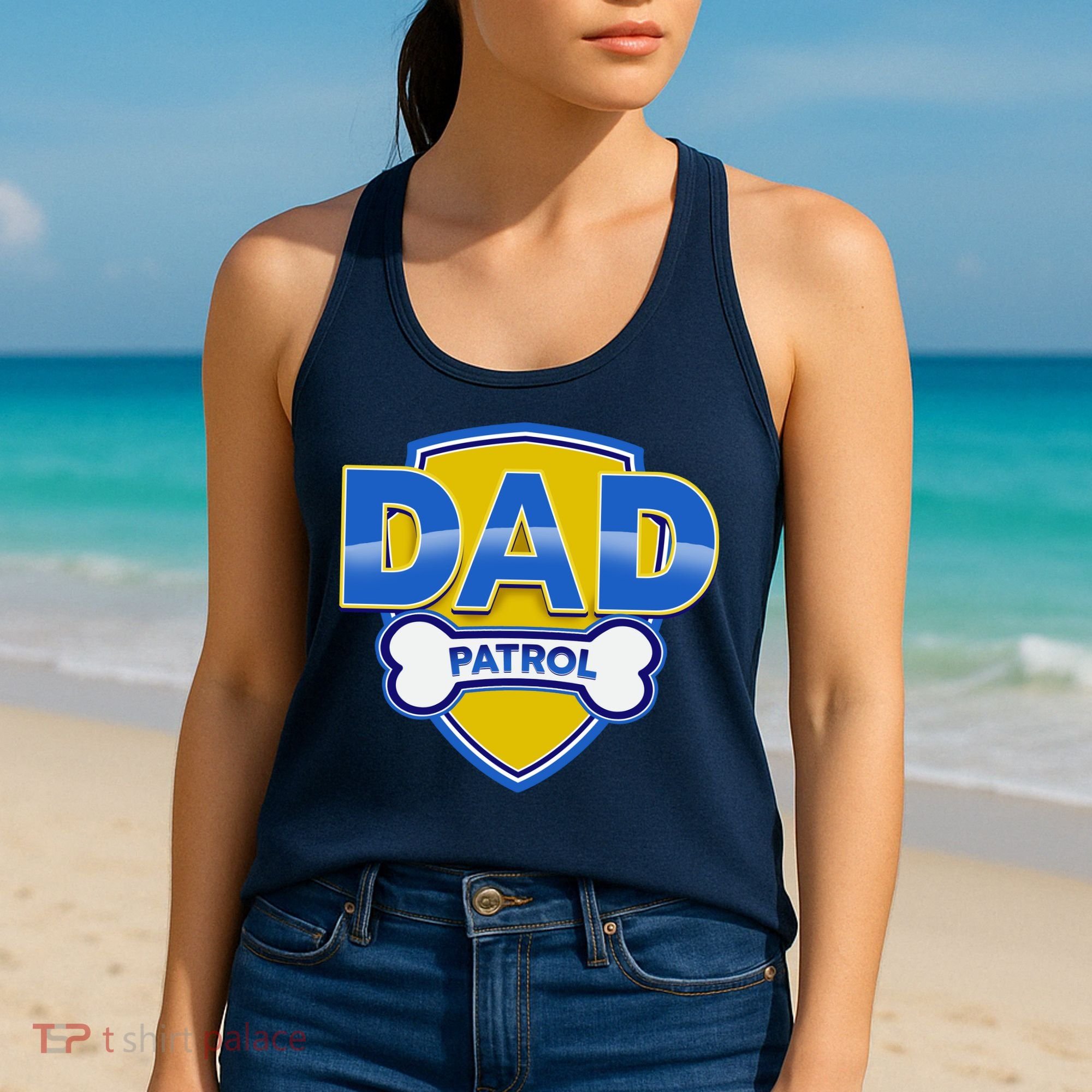Funny Dad Patrol Dog Dad Women's Tank Top