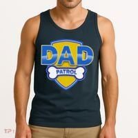 Funny Dad Patrol Dog Dad Tank Top thumb 3