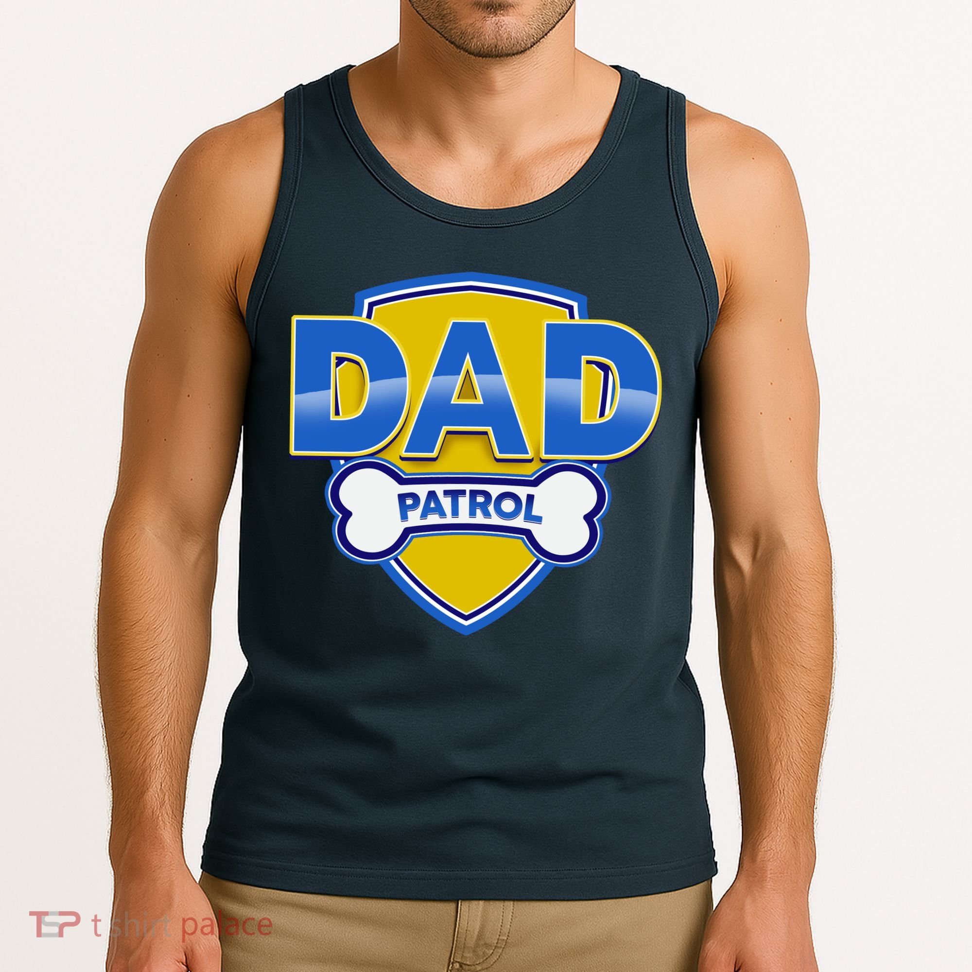 Funny Dad Patrol Dog Dad Tank Top