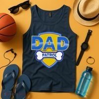 Funny Dad Patrol Dog Dad Tank Top thumb 4