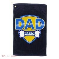 Funny Dad Patrol Dog Dad Golf Towel thumb 0