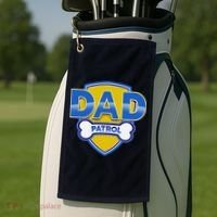Funny Dad Patrol Dog Dad Golf Towel thumb 2