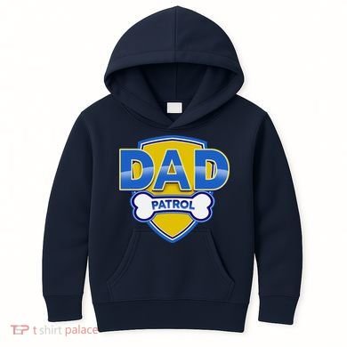Funny Dad Patrol Dog Dad Kids Hoodie