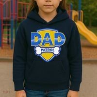 Funny Dad Patrol Dog Dad Kids Hoodie thumb 3