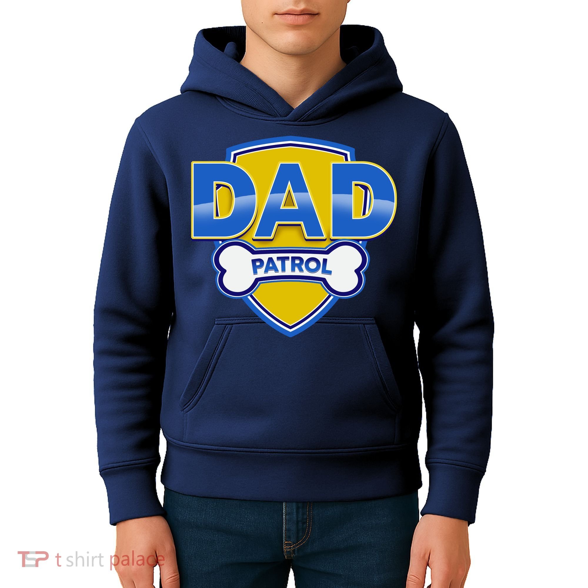 Funny Dad Patrol Dog Dad Kids Hoodie
