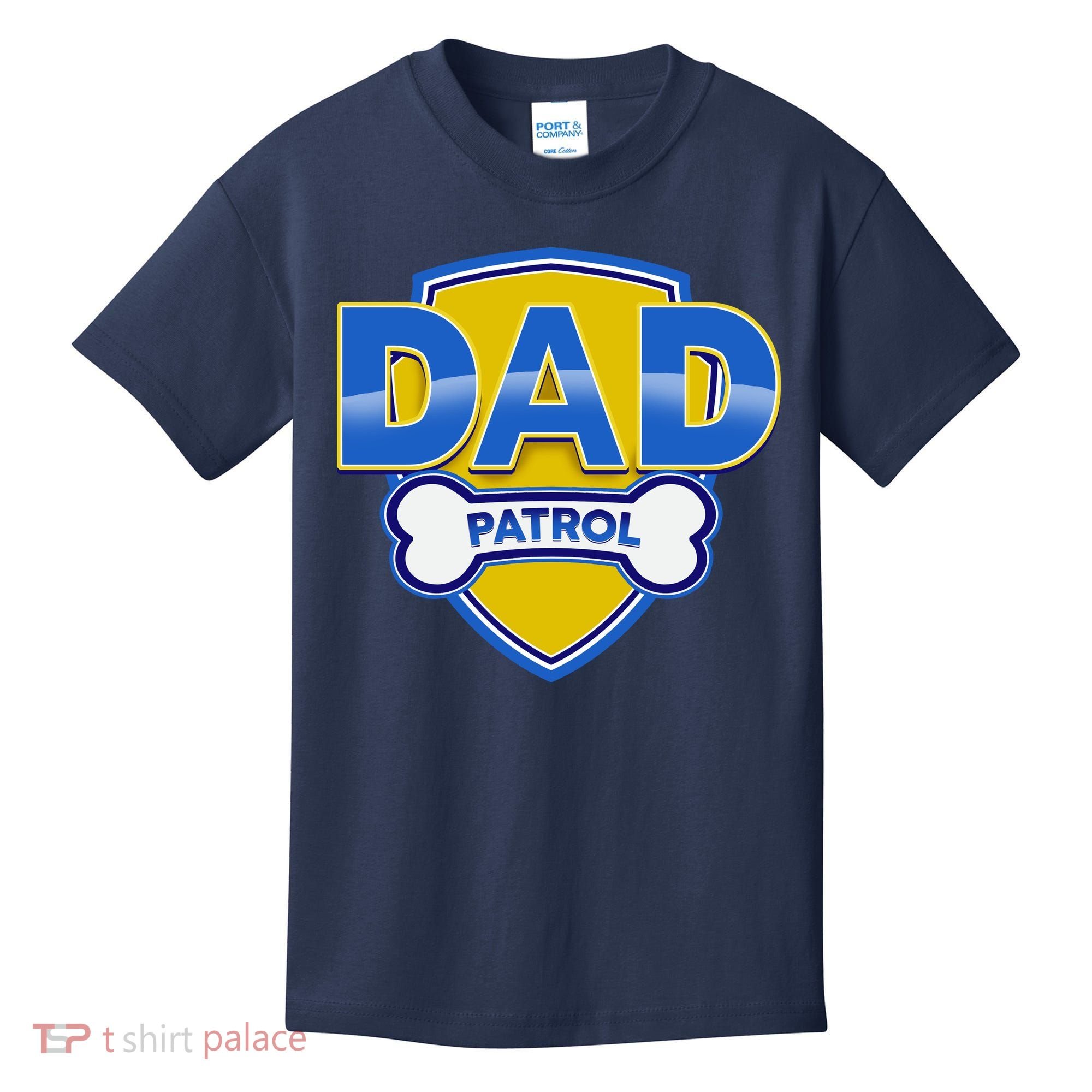 Funny Dad Patrol Dog Dad Kids T-Shirt