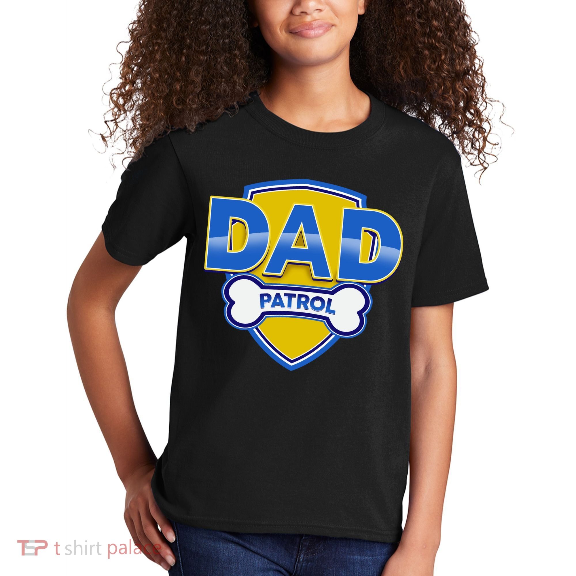 Funny Dad Patrol Dog Dad Kids T-Shirt