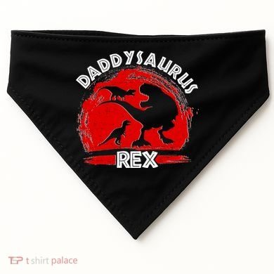 Funny Daddysaurus Rex Father's Day USA-Made Doggie Bandana