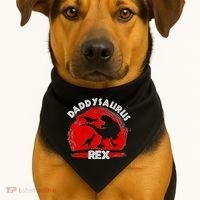 Funny Daddysaurus Rex Father's Day USA-Made Doggie Bandana thumb 1