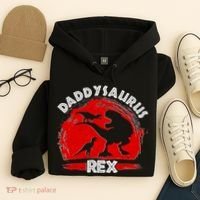 Funny Daddysaurus Rex Father's Day Hoodie thumb 4