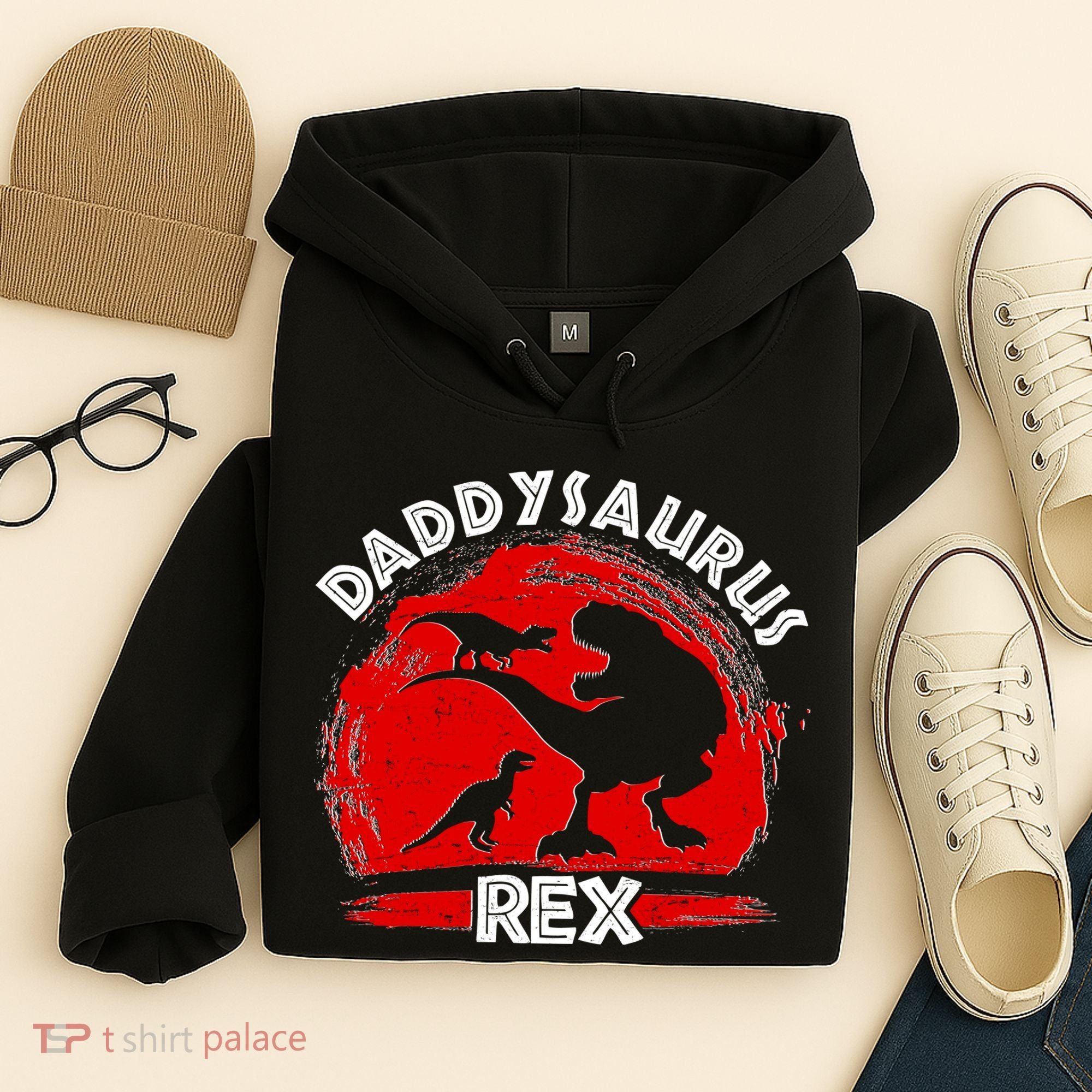 Funny Daddysaurus Rex Father's Day Hoodie