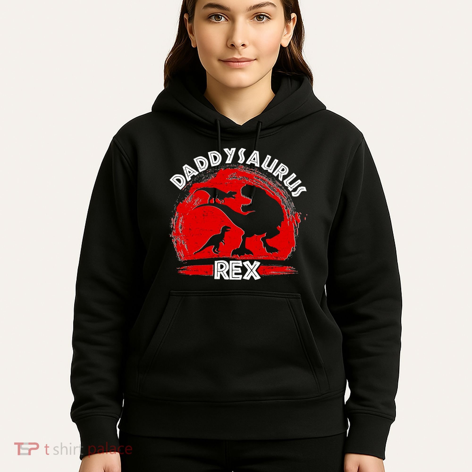 Funny Daddysaurus Rex Father's Day Hoodie