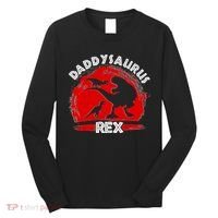 Funny Daddysaurus Rex Father's Day Long Sleeve Shirt thumb 0