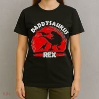 Funny Daddysaurus Rex Father's Day T-Shirt thumb 4
