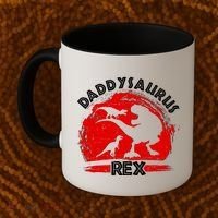 Funny Daddysaurus Rex Father's Day Coffee Mug thumb 2