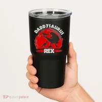 Funny Daddysaurus Rex Father's Day Tumbler thumb 2