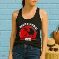 Funny Daddysaurus Rex Father's Day Women's Tank Top thumb 2
