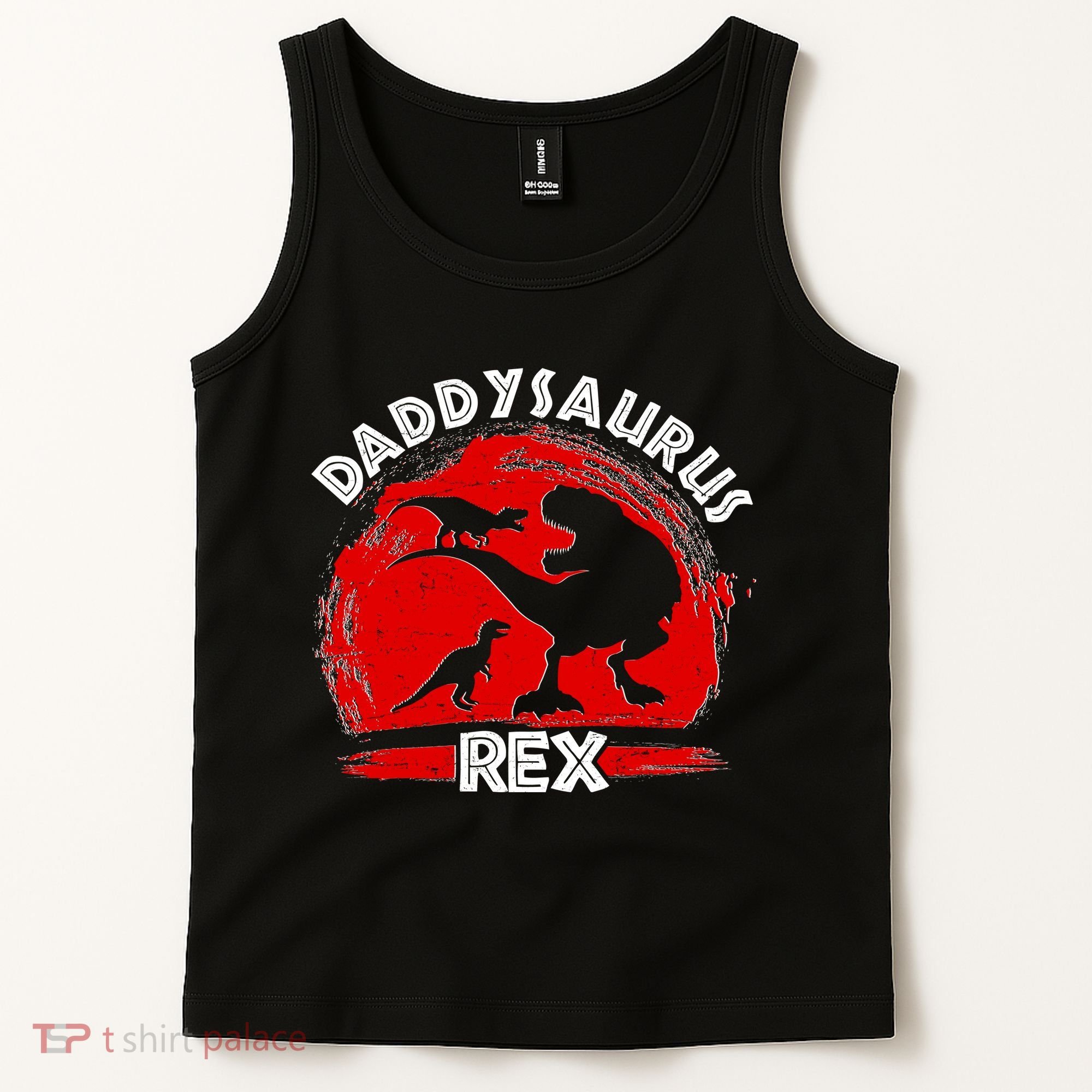 Funny Daddysaurus Rex Father's Day Tank Top