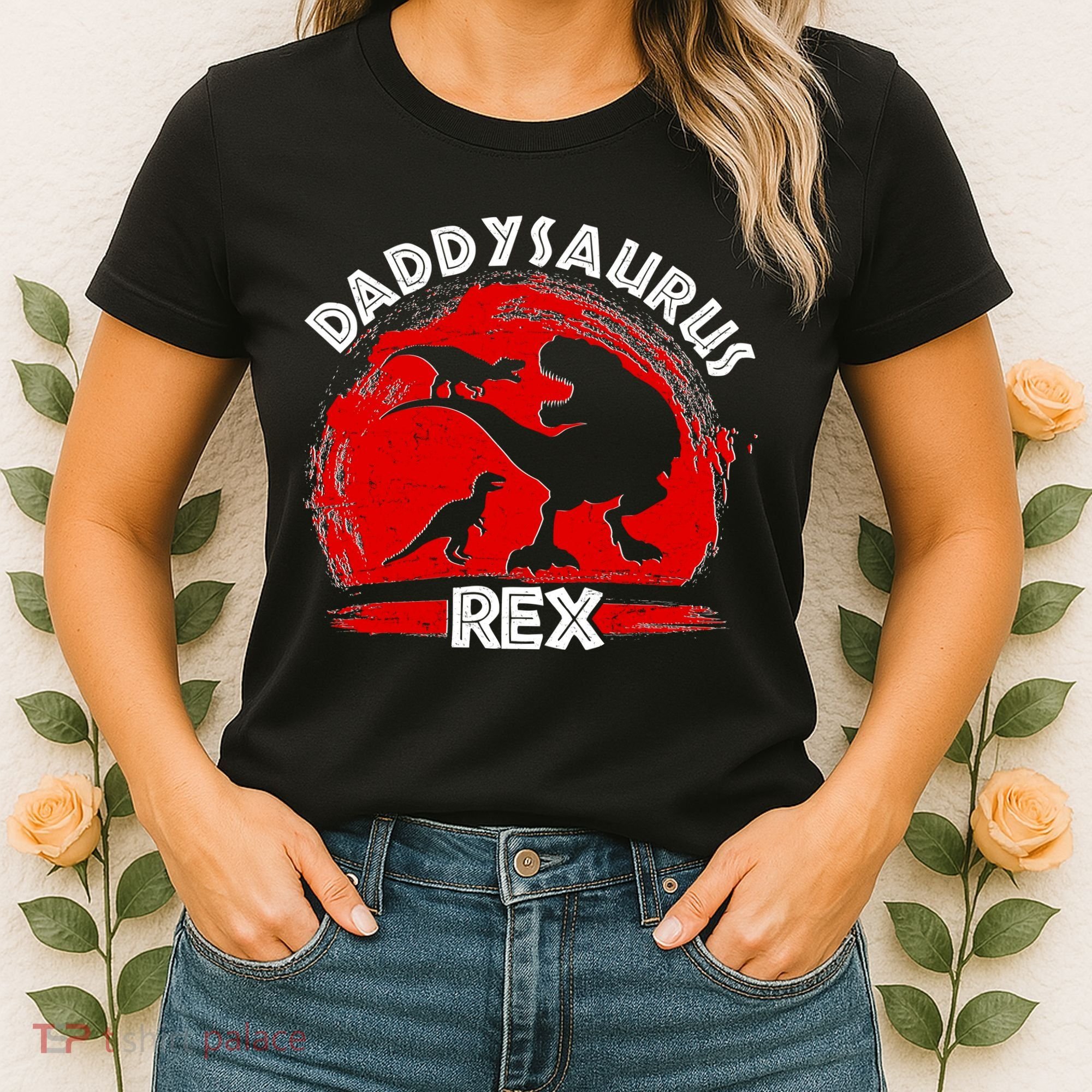 Funny Daddysaurus Rex Father's Day Women's T-Shirt