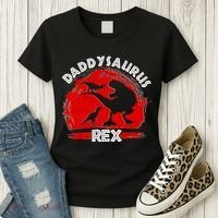 Funny Daddysaurus Rex Father's Day Women's T-Shirt thumb 3