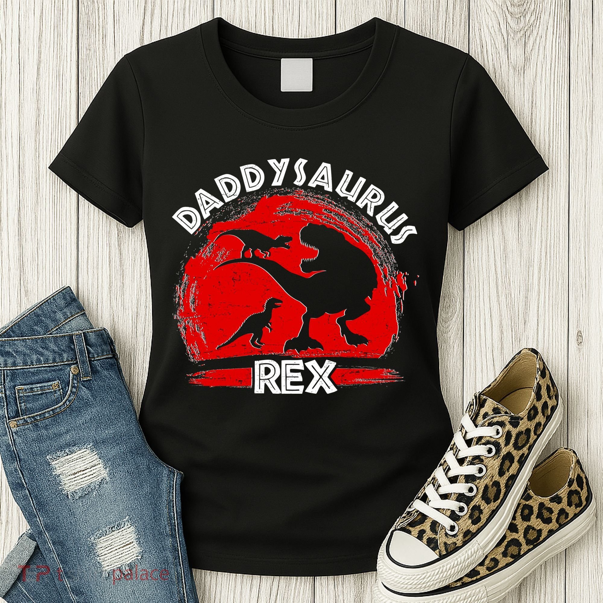 Funny Daddysaurus Rex Father's Day Women's T-Shirt