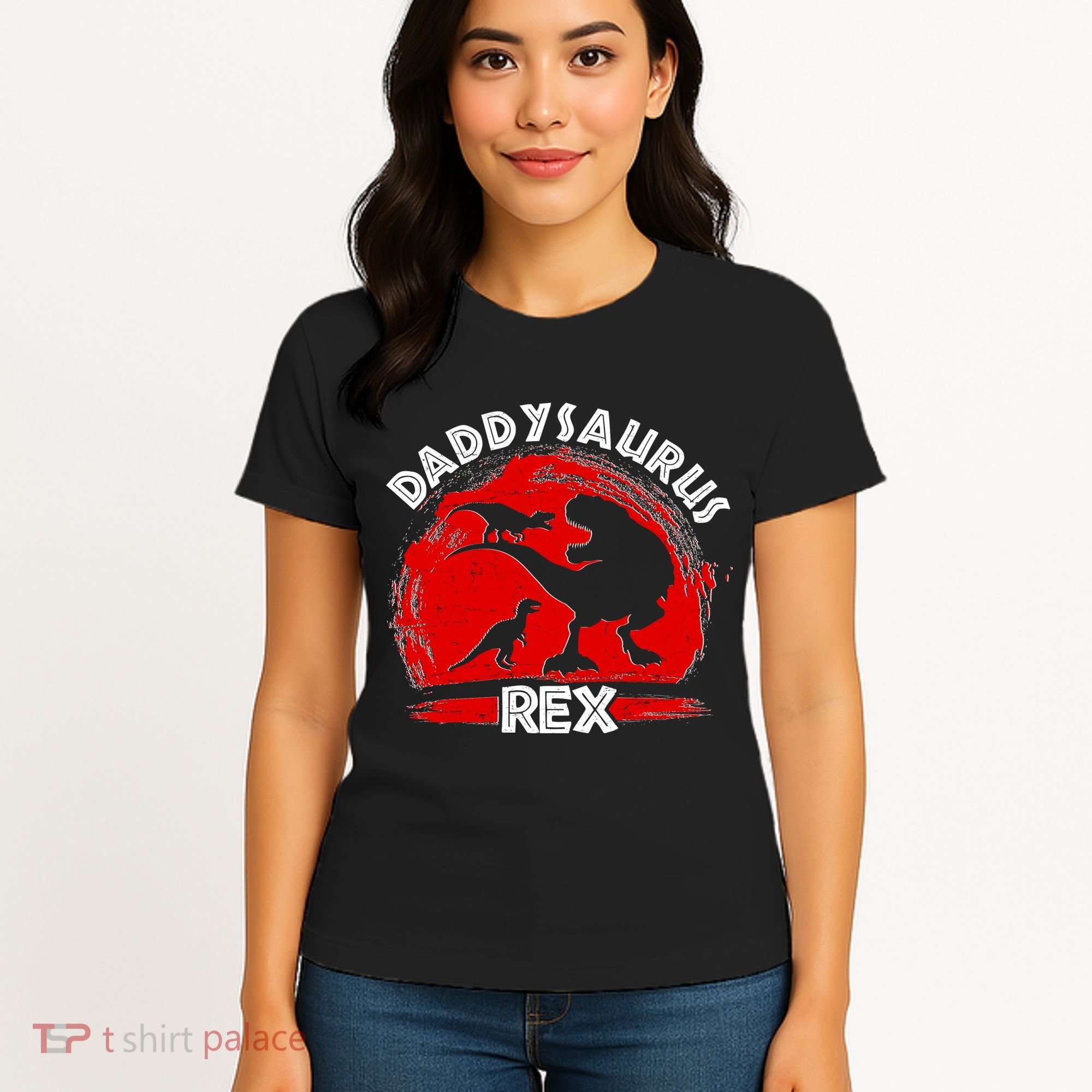Funny Daddysaurus Rex Father's Day Women's T-Shirt