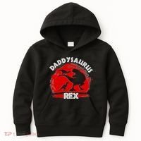 Funny Daddysaurus Rex Father's Day Kids Hoodie thumb 0